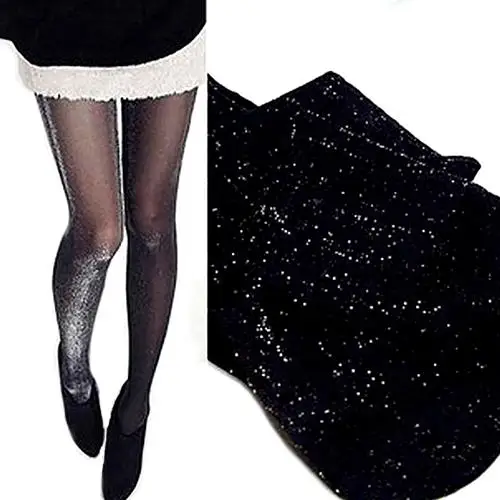 

Hot Women Fashion Shiny Over Knee Long Socks Glitter Glossy High