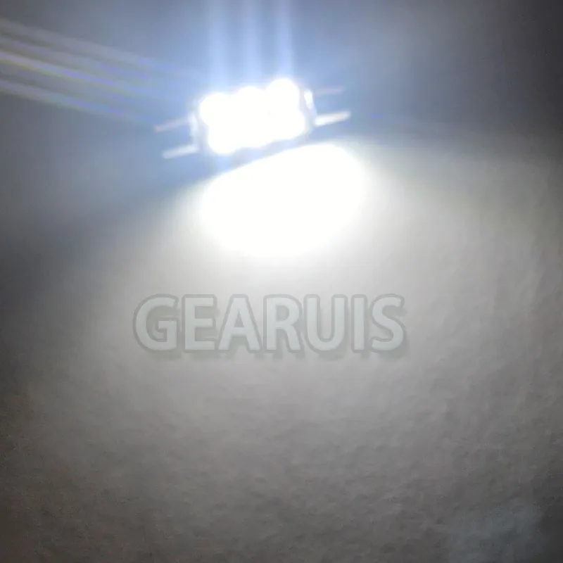 100 шт. гирляндная шина Canbus 31 мм 36 мм/39 мм/41 мм 4 6 8 10 smd 2835 светодиодных лент polor 1,5 Вт Авто купол внутренняя карта лампочка габаритов белый