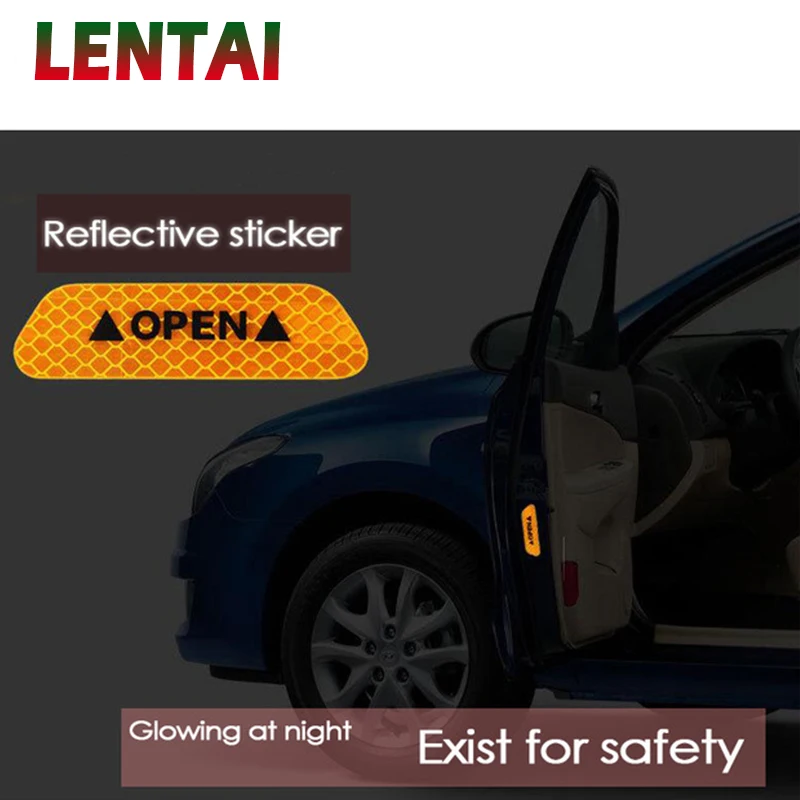

LENTAI 1Set Auto Safety Warning Mark Tape Car Door Reflective Stickers For BMW E60 E36 E46 E90 E39 E30 F30 F10 F20 X5 E53 E70