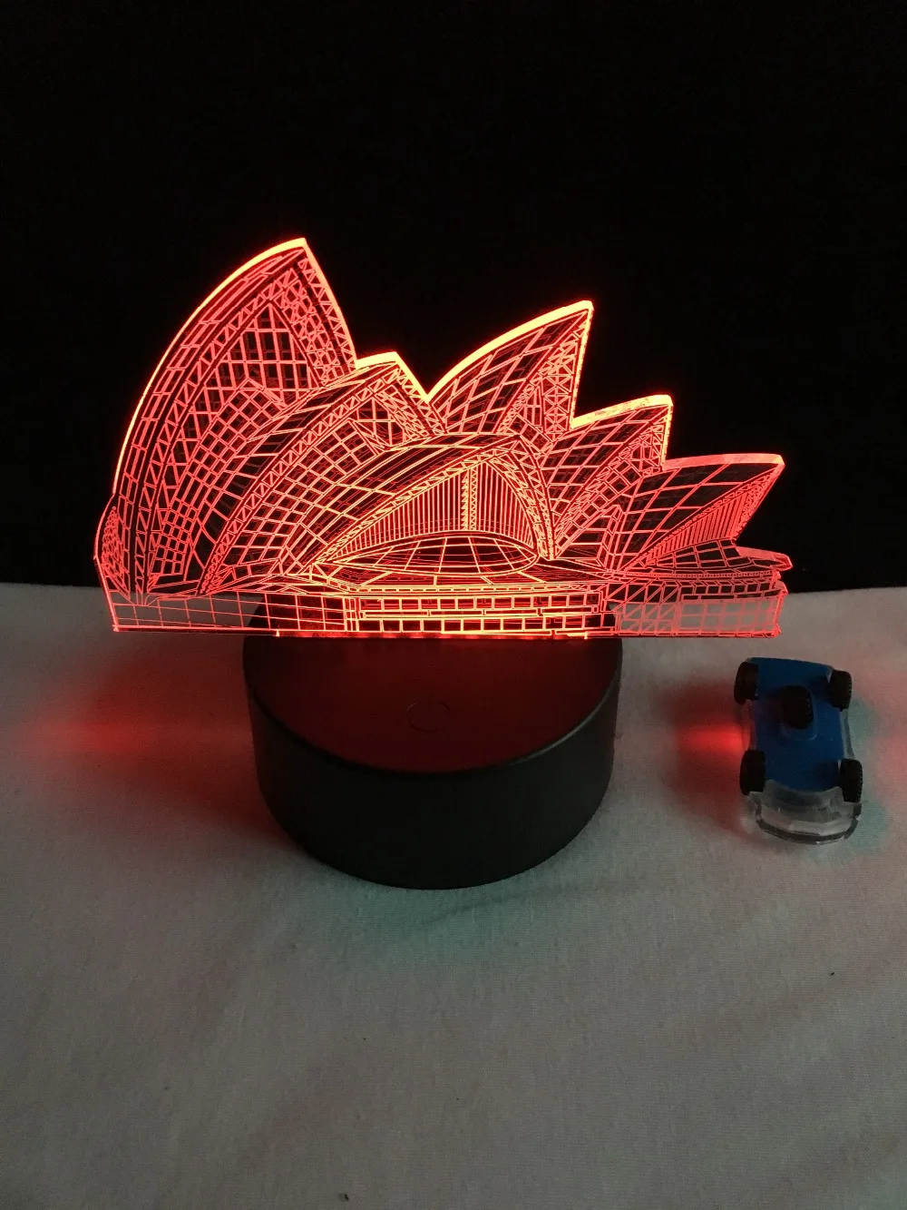 Ночник Сидней оперы в спальню 3D Светодиодная лампа иллюзия цветной Настольный