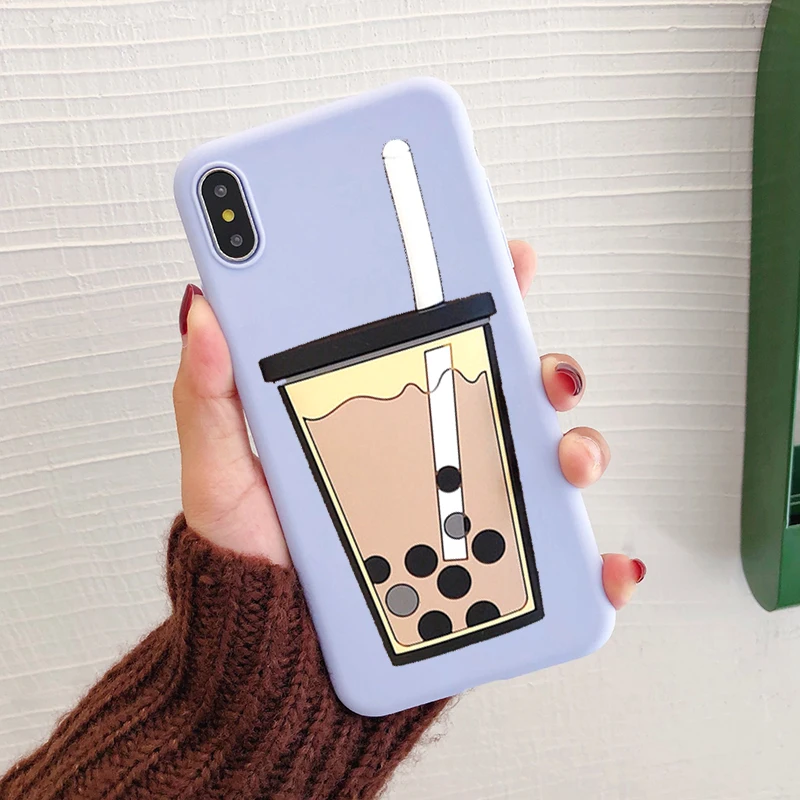 Забавный чехол с 3D рисунком молочного чая для huawei Y5 Prime Y6II Y6 Pro Y7 Prime Y9 силиконовый чехол для телефона из ТПУ