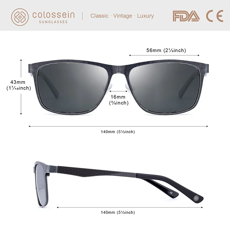 Колизей солнцезащитные очки для мужчин винтаж классический коричневый вождения