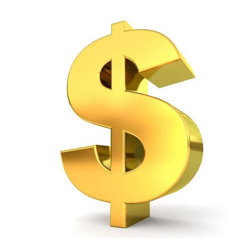 

1 US$ For shipping fee or Price difference