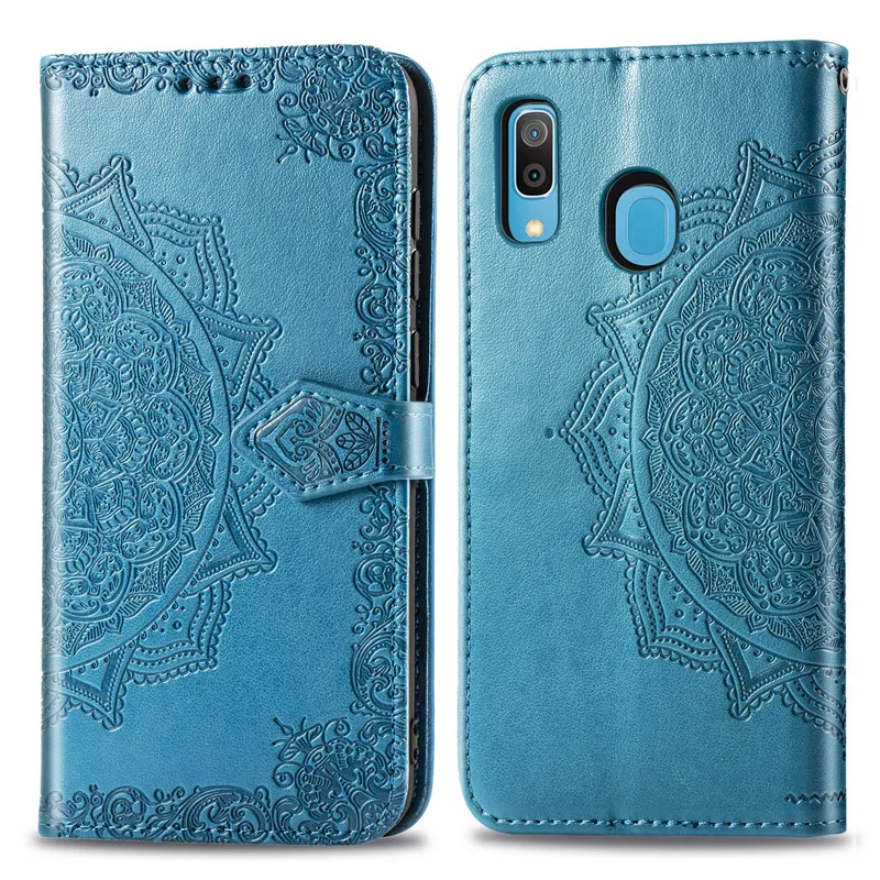 Кожаный чехол для samsung Galaxy A10 A20 A30 A70 A40 A50 чехол Чехол кожаный чехол-портмоне с откидной крышкой чехол для samsung J4 J4 Plus A20 чехол
