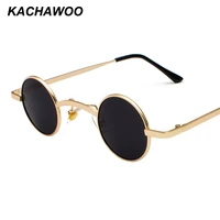 kachawoo small round sunglasses men metal frame round retro style tiny sun glasses for women accessories summer 2018 uv400
