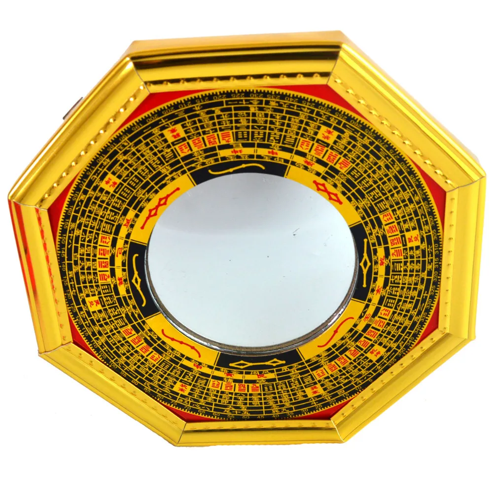 

Feng Shui Peach Wood Bagua Concave Mirrors Pakua SKU:J2323