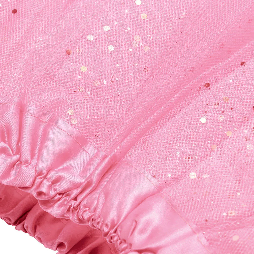 Женская Тюлевая юбка חציsummer Summer rokken jupe femme летняя однотонная блестка 3 многослойная эластичная высокая талия для взрослых юбка-пачка танцевальная мини-юбка# E
