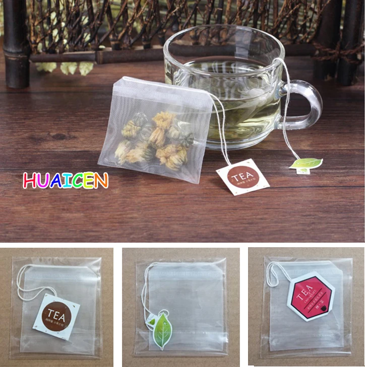 20 шт./лот пустые нейлоновые пакетики для чая с фильтром со шнурком|bags with|bag with