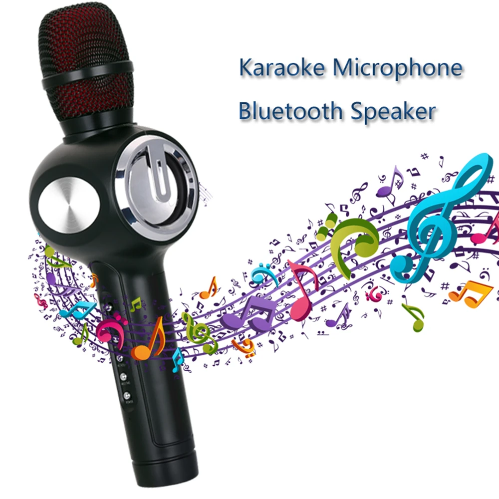 Mikrofon караоке машина беспроводной микрофон с конденсатором и Bluetooth динамик usb