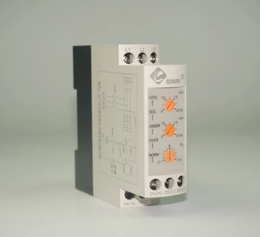 Ginri JVRD W три фазы питания последовательность реле напряжения|monitoring relay|voltage monitoring