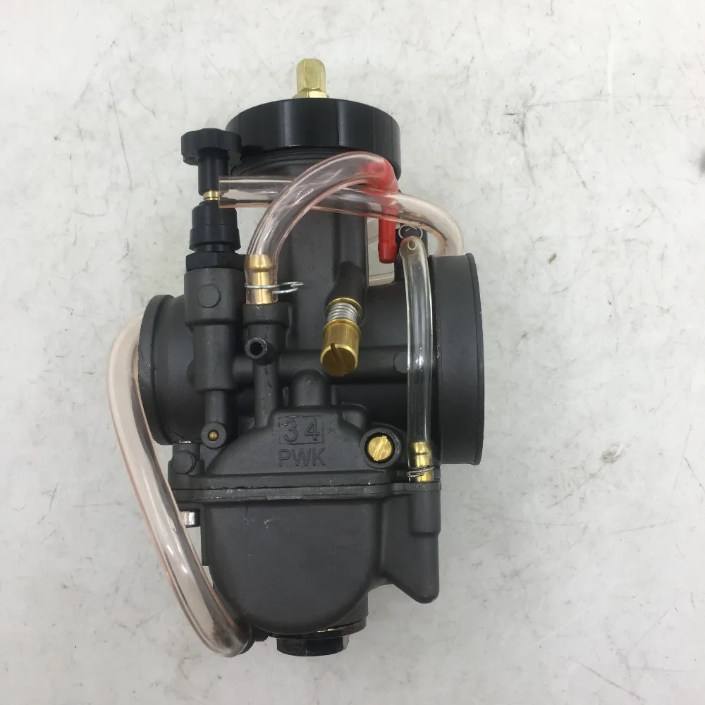 Черный карбюратор SherryBerg PWK34 34 мм гоночная круглая головка замена mikuni Keihin Carb 34PWK