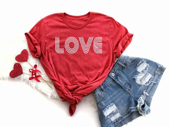 Футболка на День святого Валентина футболка XOXO Love женская модная одежда унисекс