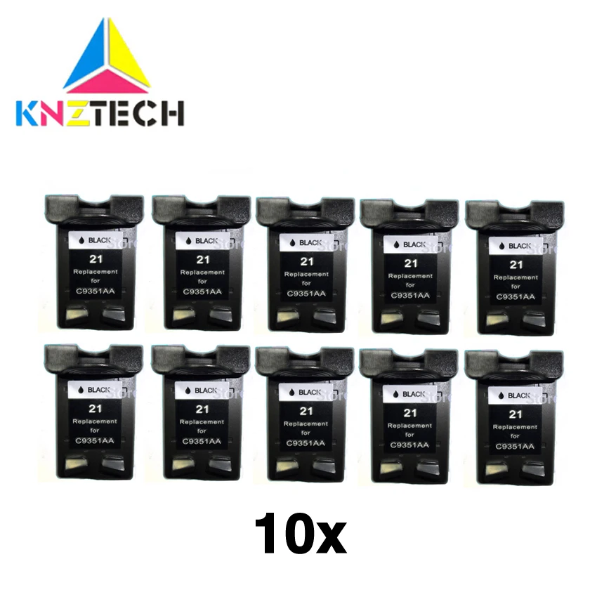 10x для hp 21 черный картридж Замена 22 21XL 22XL с чернилами Deskjet F2180 F2280 F4180 F380 380