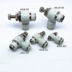 Дроссельная заслонка FUMAO, с контролем скорости потока воздуха, клапан, трубка, водяной шланг, пневматические вставные фитинги