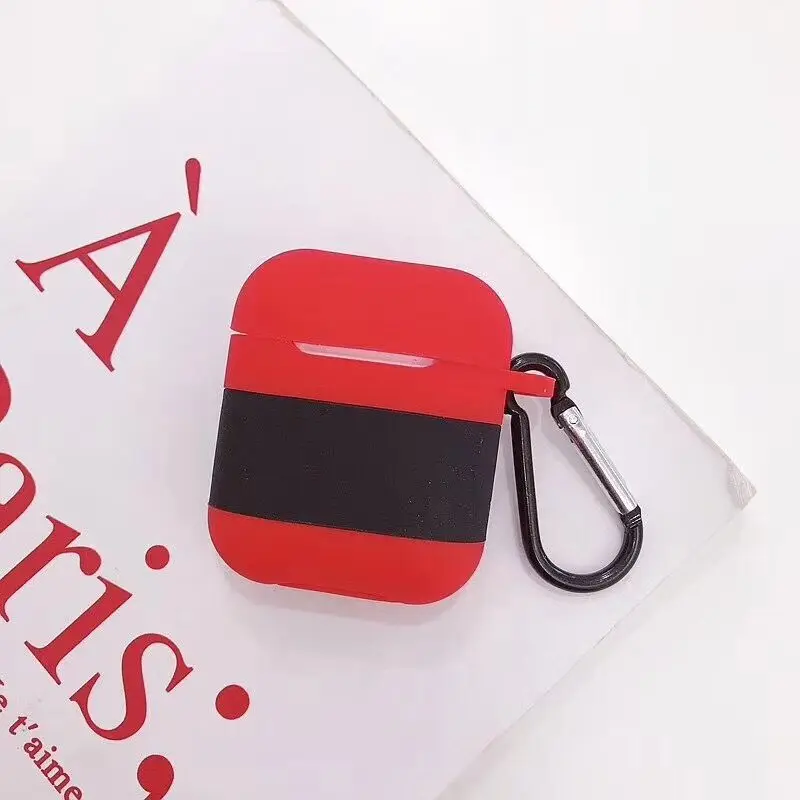 Мягкий силиконовый чехол для Airpods противоударный цветной наушников ультра