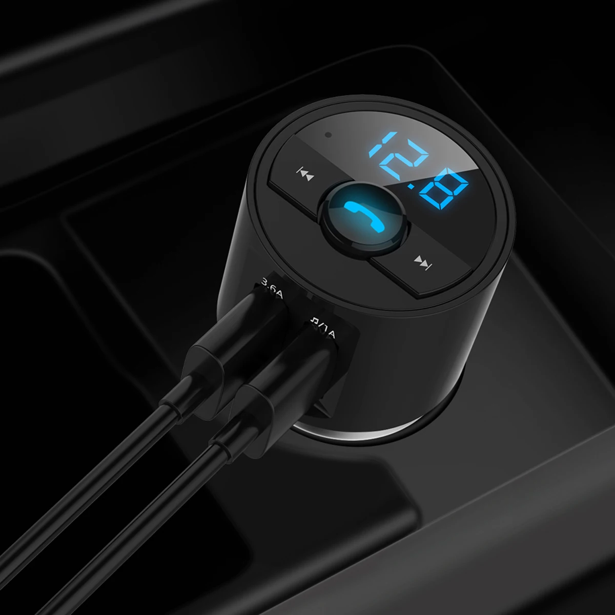 Беспроводной fm-передатчик Bluetooth автомобильный прикуриватель музыкальный плеер Громкая связь звонки эхоподавление CVC передатчик автомобильный комплект
