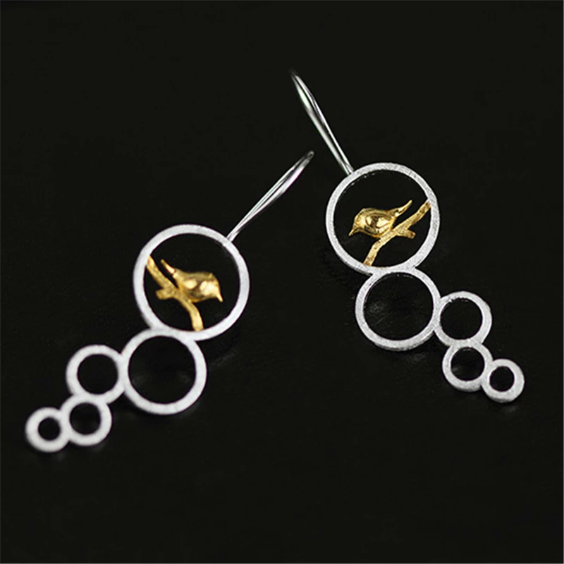 Lotus весело Настоящее стерлингового серебра 925 природных творческий ручной