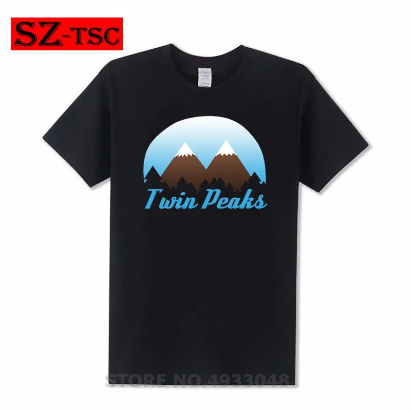 Мужская приталенная футболка Twin Peaks Повседневная размеры 3XL хит продаж 2019|Мужские