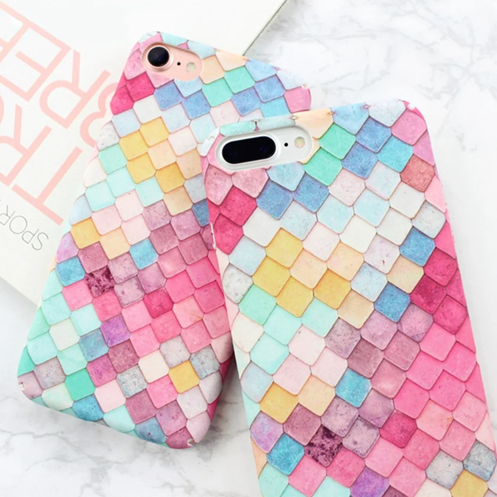 KISSCASE 3D Relief Patterned Case For iPhone 5S 5 SE X Xr Xs Max Luminous Lattice Cases 6s 6 Plus 7 8 Capinha |