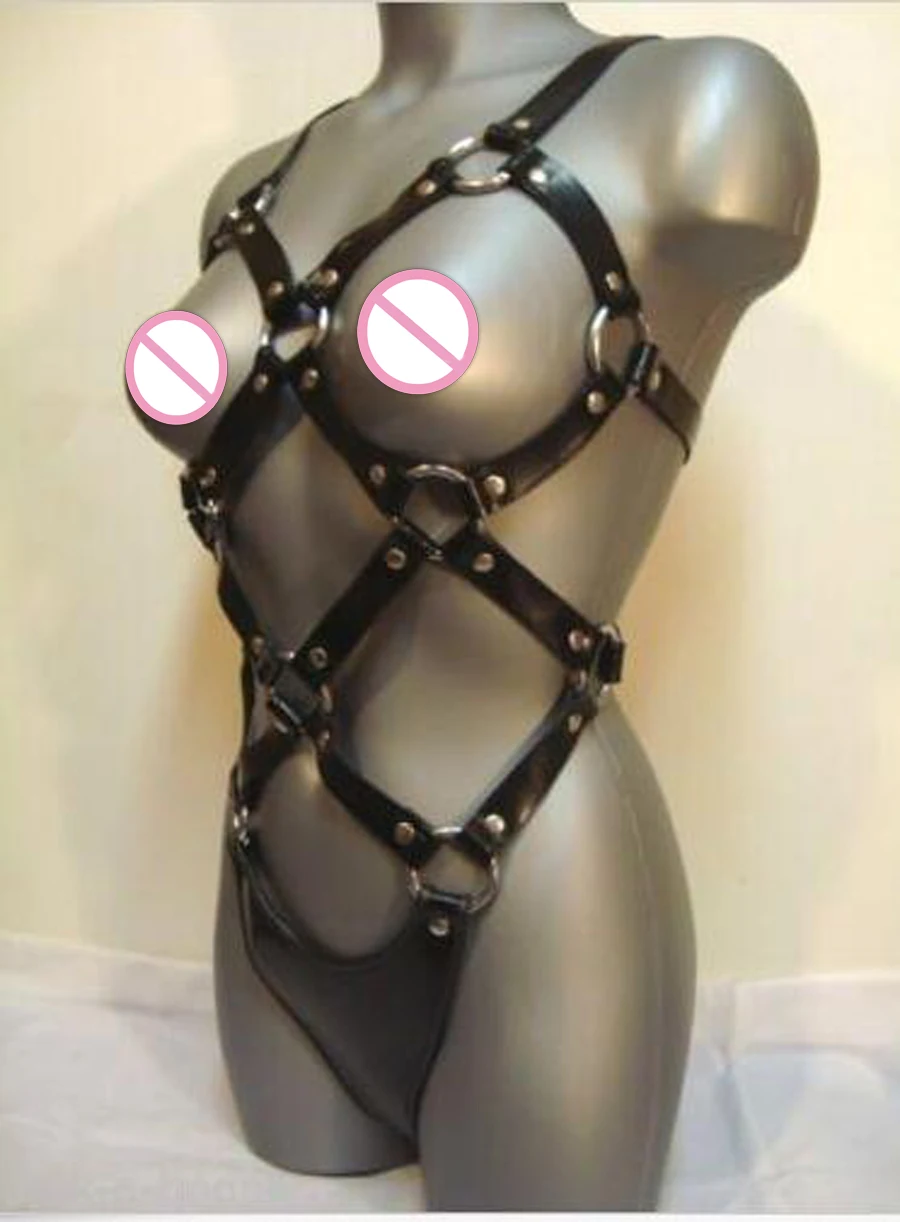 Leather Body Harness Sexy Women Costume Cupless Lingerie Cosplay Clubwear BDSM Sex Toys For Woman | Красота и здоровье