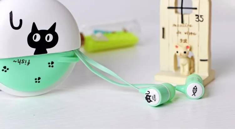 Милый Кот миндалевидный наушник 3 5 мм наушники вкладыши стерео с микрофоном