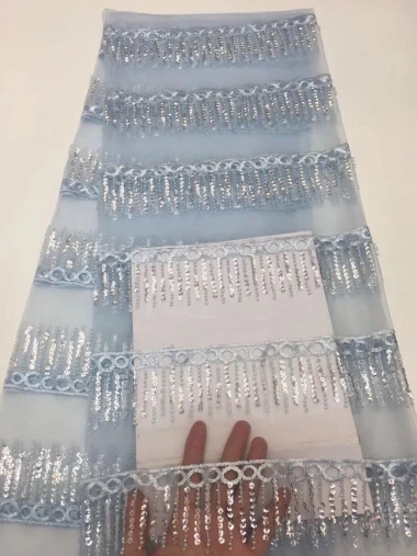 Бесплатная доставка 2019! Африканское французское кружево с блестками большое