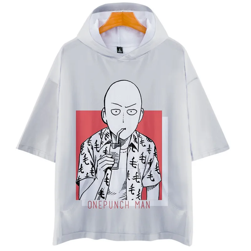 Anime ONE PUNCH-MAN Saitama Cosplay Fashion Casual 3D Cap Short Sleeve T-Shirt Blouse | Тематическая одежда и униформа
