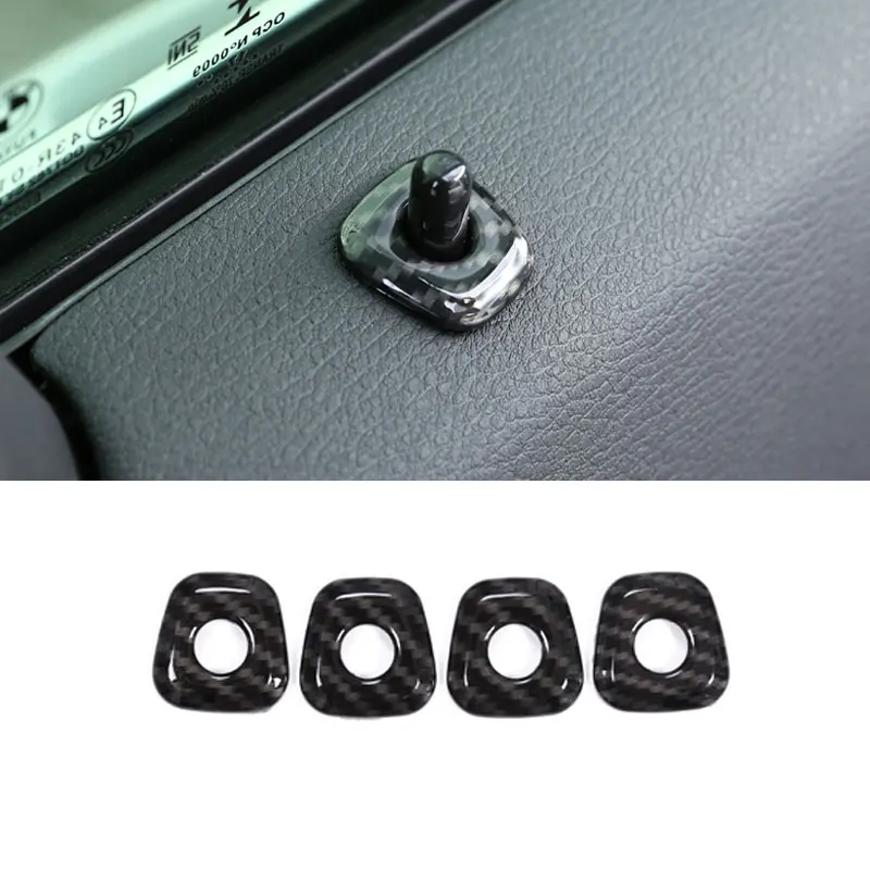 

Carbon fiber Style For BMW X1 F48 2016-2018 ABS Plastic Chrome Door Lock Cover Trim Stickers For BMW X2 F47 2018