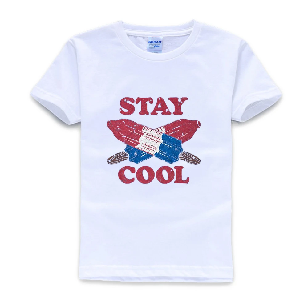 Рубашка с надписью Stay Cool 4 июля Детская рубашка в американском стиле футболка