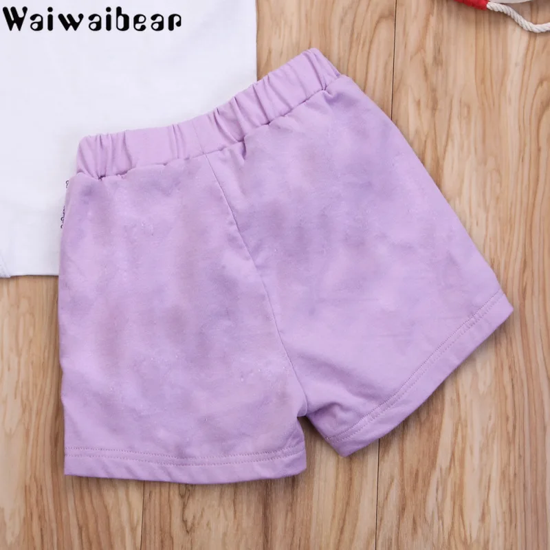 Waiwaibear Summer New Baby Suits Newborn Clothes Short Sleeve Rompers + Pants 2PCS Infant Clothing Sets ZT6 | Детская одежда и