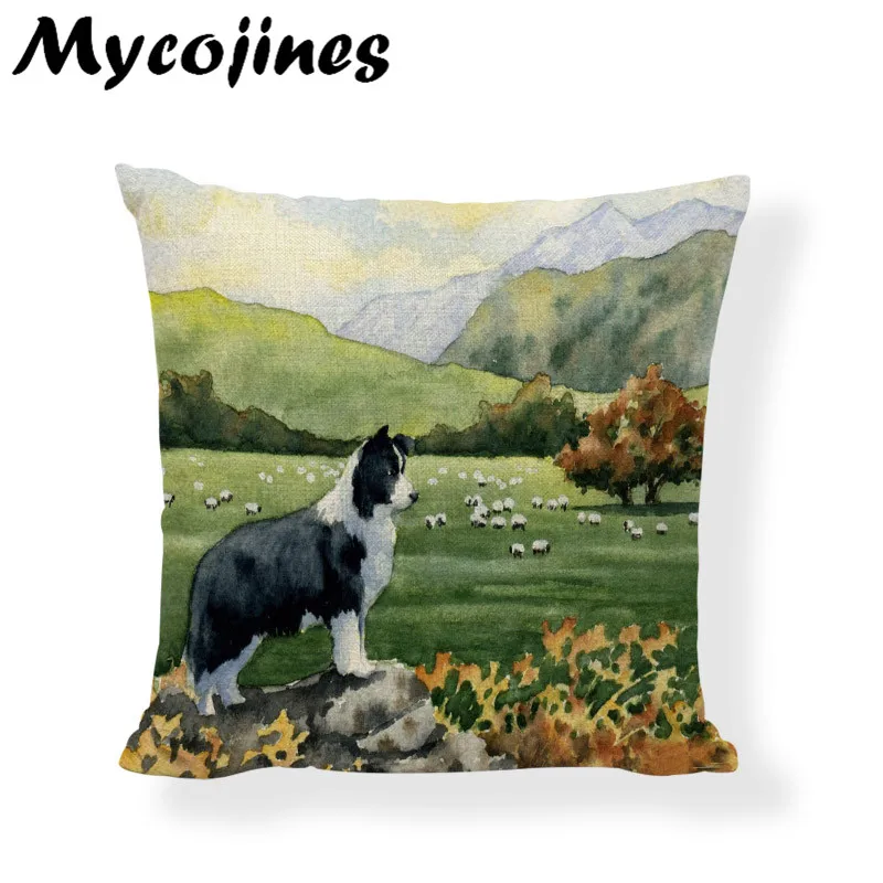 Бег собачья подушка крышка Животные в виде птиц любовь наволочка волны на