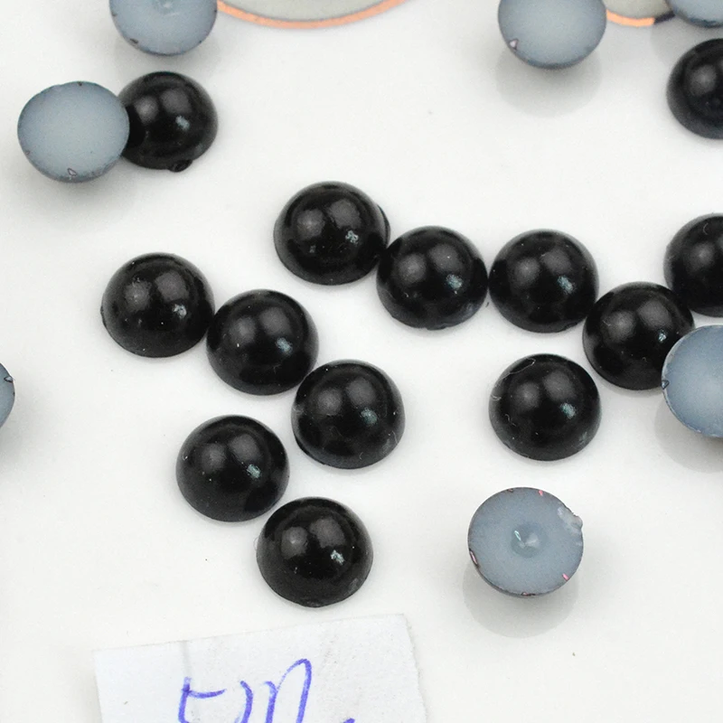 FLTMRH 200pcs 6mm Mul tisize Flatback Half Round Plastic ABS Imitation Pearl Beads for DIY Jewelry Craft Scrapbook Decoratio | Украшения и