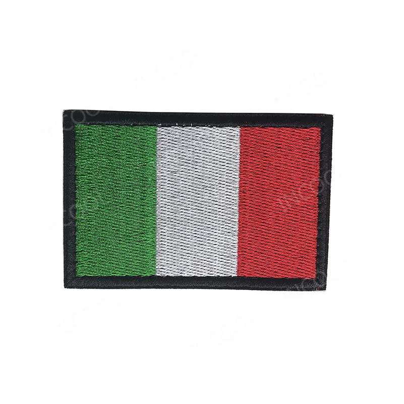 Italy Flag 1 Нашивка с вышивкой, итальянский флаг, армейский военный тактический боевой дух, нашивки, эмблема, Аппликации, итальянский Карабинеры, резиновые вышитые значки - Цвет: Italy Flag 1