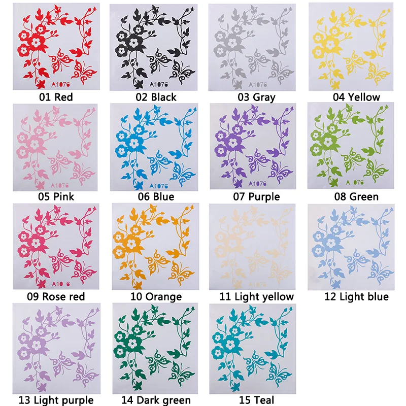 Съемная наклейка на крышку унитаза с изображением бабочки и цветка декоративная