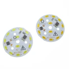 Светодиодная светильник 7 Вт, 220 В переменного тока, светодиодная печатная плата 5730SMD с регулируемой яркостью, алюминиевая пластина с белымтеплым белым светом диаметром 44 мм, 20 шт.