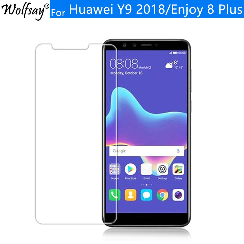 2 шт. защита экрана из закаленного стекла для Huawei Y9 2018 Взрывозащищенная