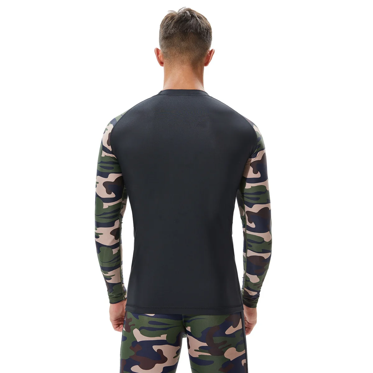 Camo Rashguard мужской купальник с длинным рукавом Rashguard Мужчины s плавание серфинг костюм парусный гидрокостюм для дайвинга Футболка для плавания ming быстросохнущая