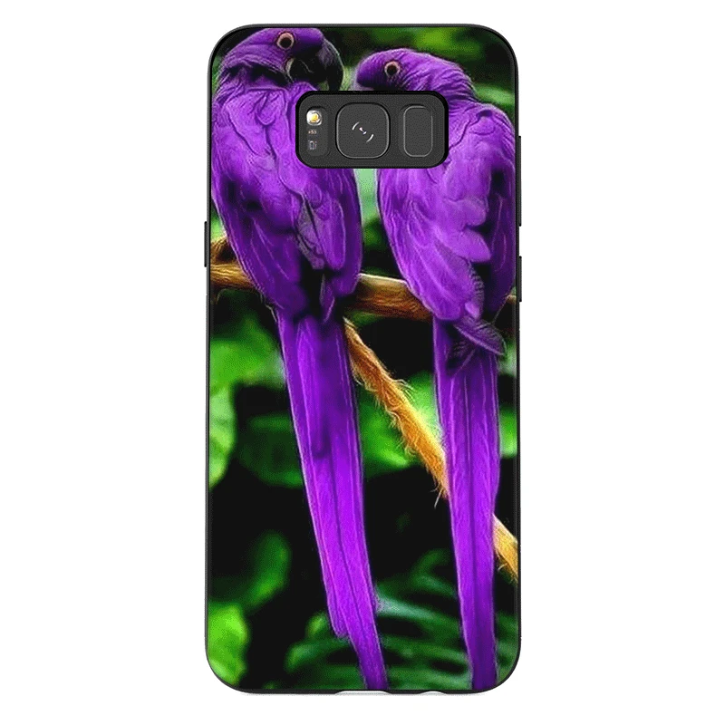 Чехол-футляр фиолетового цвета из силикона и ТПУ Desxz для Samsung Galaxy S7 S6 Edge S8 S9 S10 Plus Note