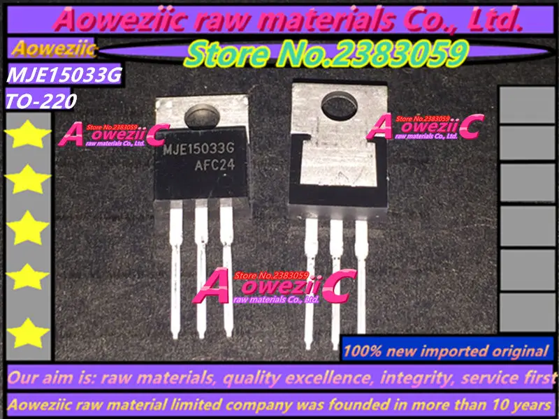 Aoweziic+ 20 шт. = 10 пар, новая импортная оригинальная MJE15032G MJE15033G MJE15032 MJE15033-220 звуковой транзистор 8A 250V
