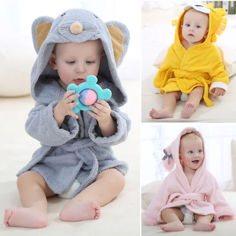 Baby Clothing Hooded Animal Modeling Bathrobe Cartoon Towel Character Kids Bath Robe Infant Beach Towels Baby's Sets |