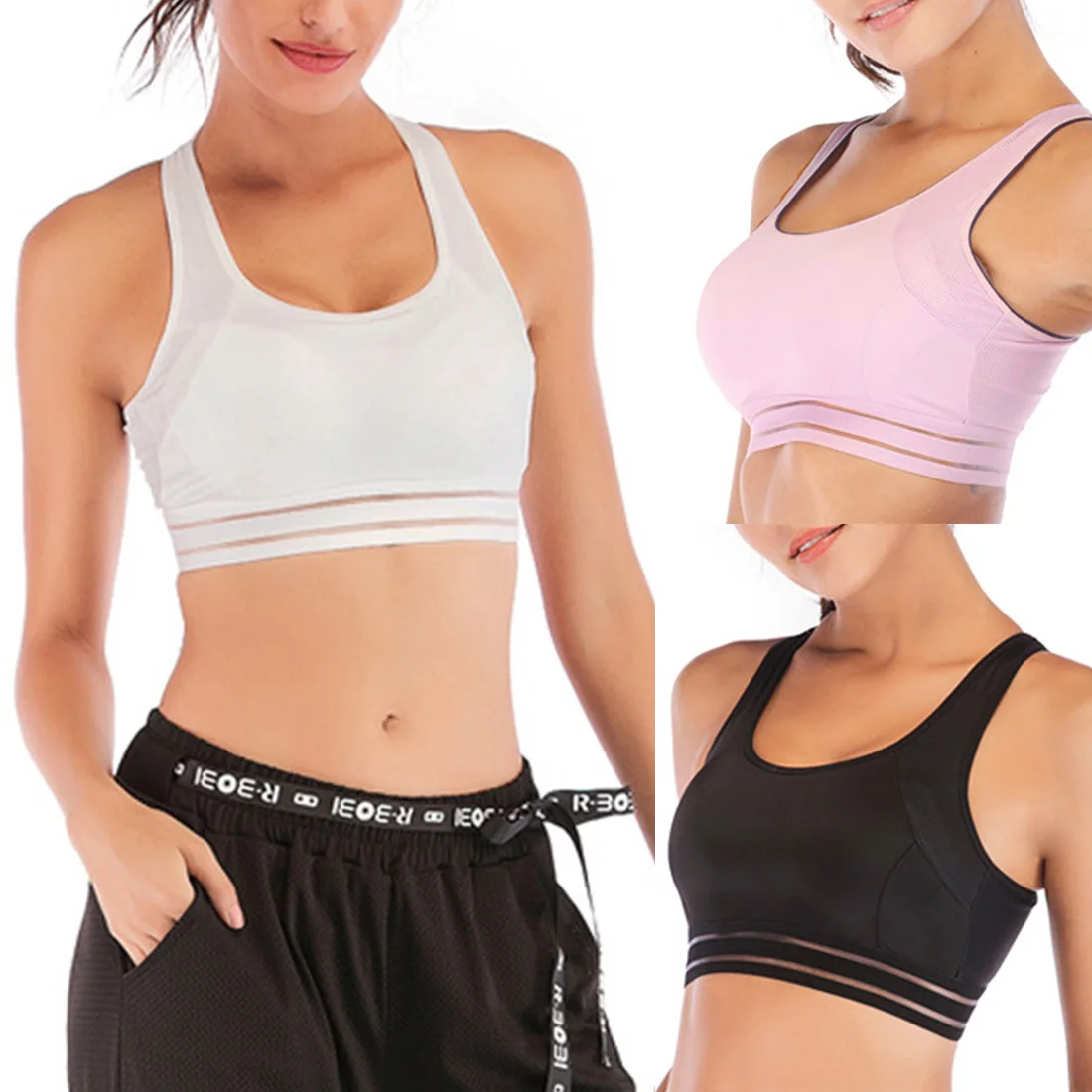 Для женщин Номера проводной противоударный Йога Cross Back тренировка в тренажерном