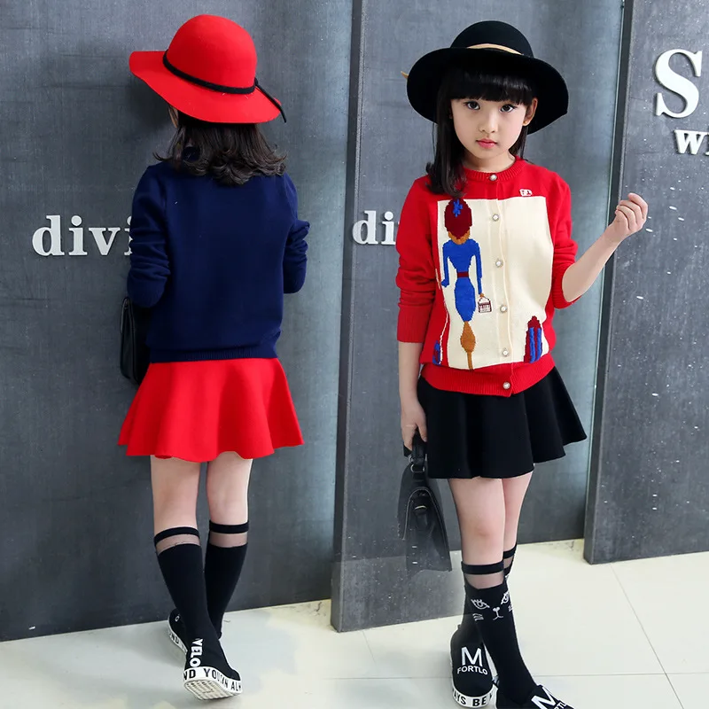 Детский свитер для девочек модная верхняя одежда на осень 2 7 лет 2019|girls sweater|fashion