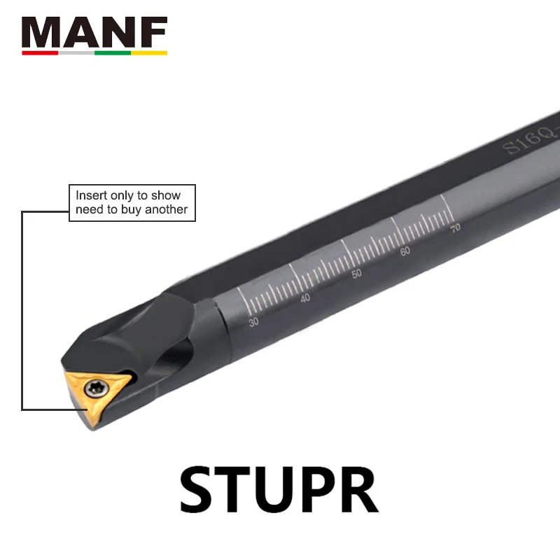 MANF токарный станок с ЧПУ S10K STUPR09 12mm16mmCutting Bar holetuningmachiningtoolholder TPGT вставной токарные