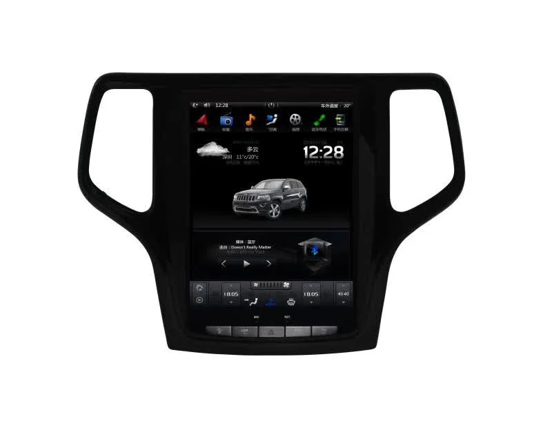 10,4 дюймов вертикальный экран Tesla стиль Android 7,1 автомобильный DVD gps плеер для Jeep Grand Cherokee 2012 2013
