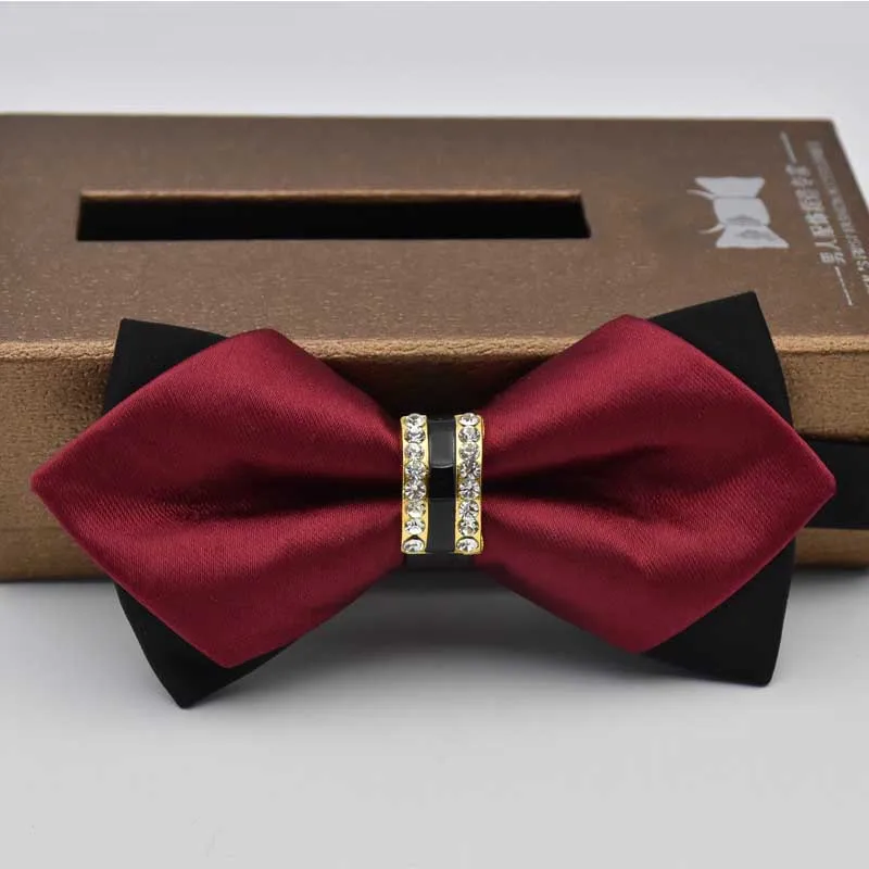 Галстук-бабочка драгоценный камень горный хрусталь серия мужской свадебный