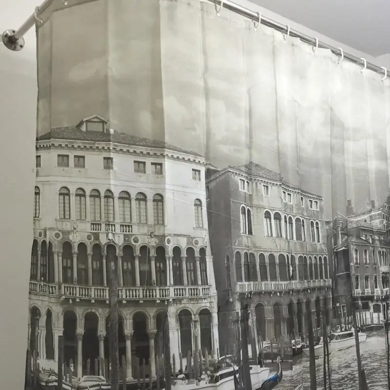 Венеция узорная занавеска для душа стильная семейная ванная кольцо легко