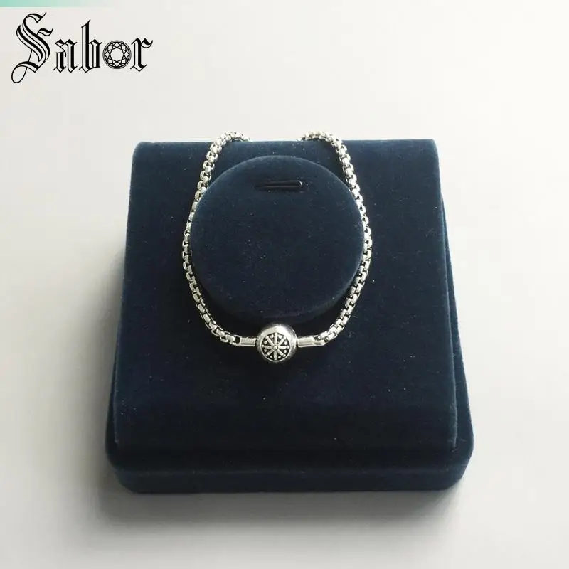 mens Bracelets Link Chain Blackened 925 Sterling Silver Fashion Jewelry For Women Men Gift Karma Diy Bracelet jewellery | Украшения и