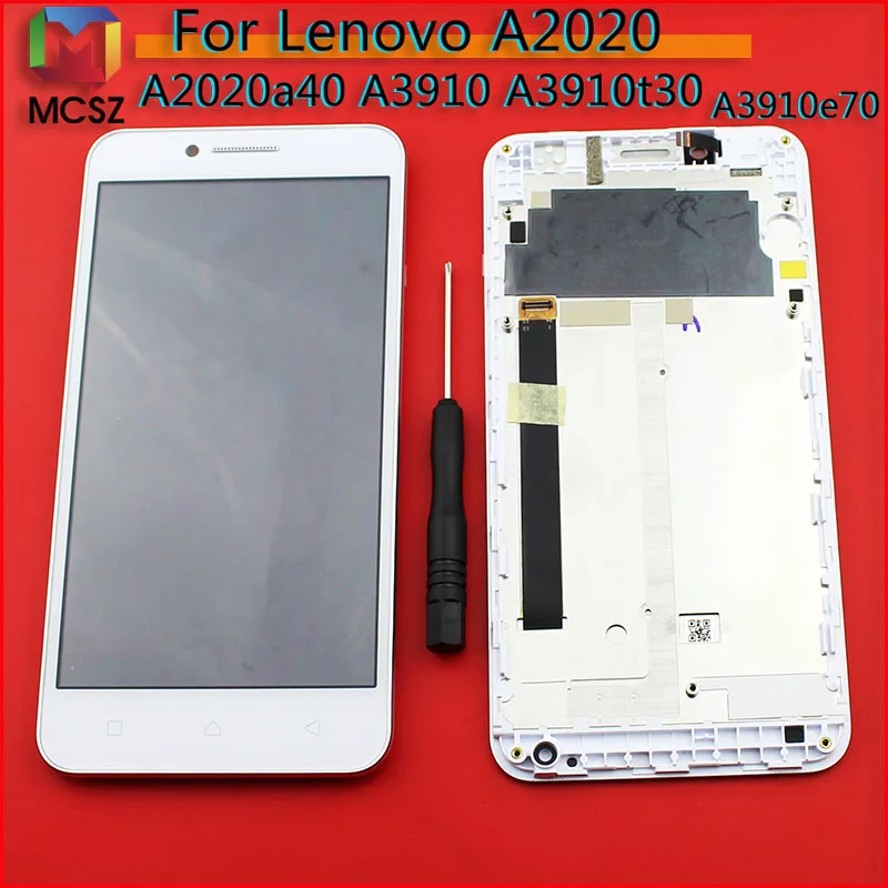 Для Lenovo A2020 A2020a40 A3910 A3910t30 A3910e70 ЖК дисплей + кодирующий преобразователь сенсорного