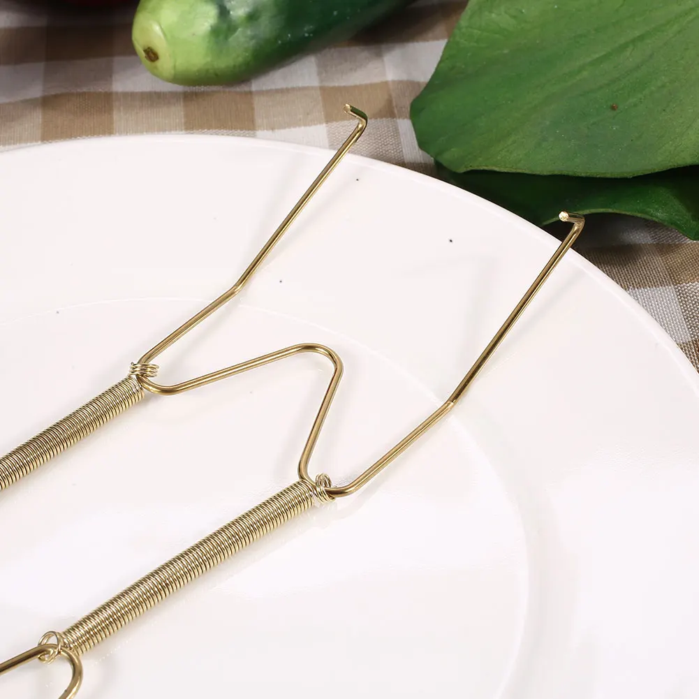 Подвесной держатель с крючком металлическая проволока позолоченная пластина