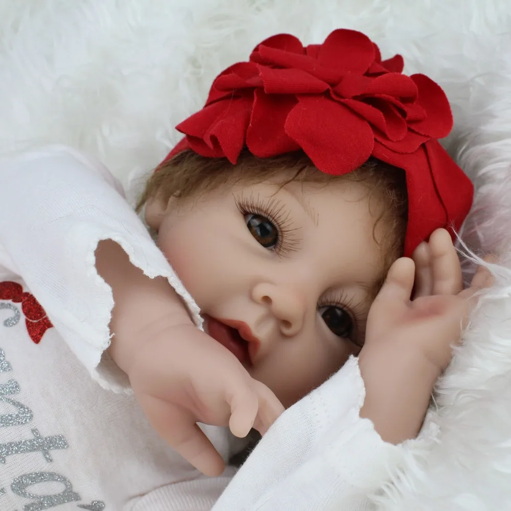 NPKDOLL 55 см Кукла Новорожденный ребенок мягкие игрушки силиконовые милые детские